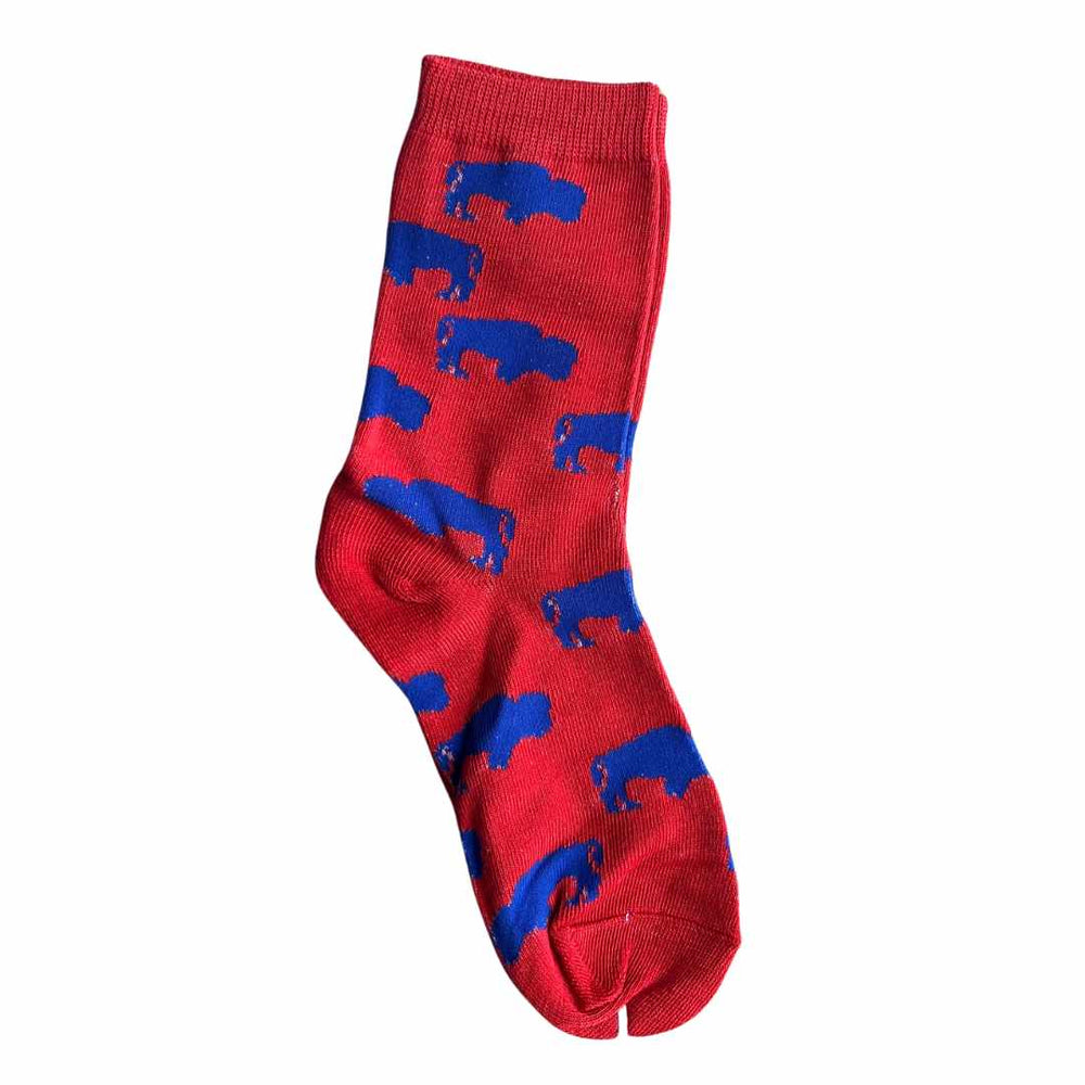 Socks: Buffalo (Red/Blue)