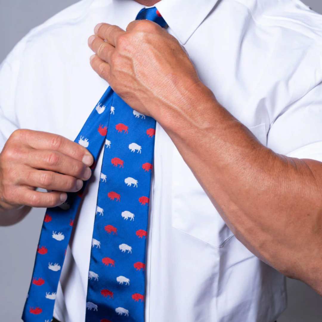 Buffalo Tie Red And Blue