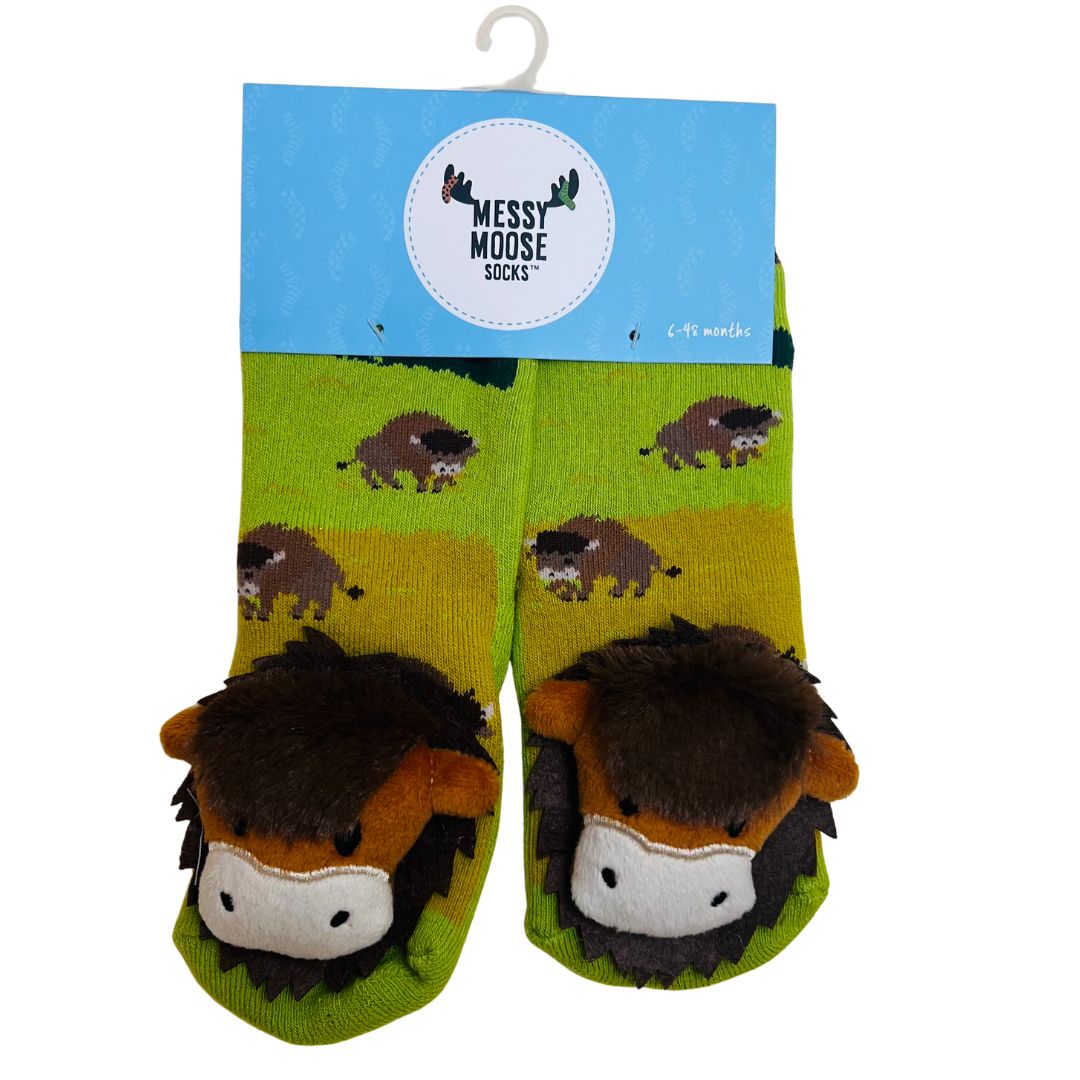 Socks: Baby Buffalo Character Socks
