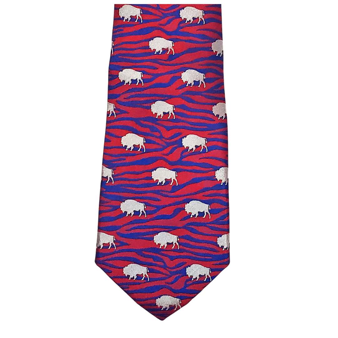 Buffalo Tie Red and Blue Zebra