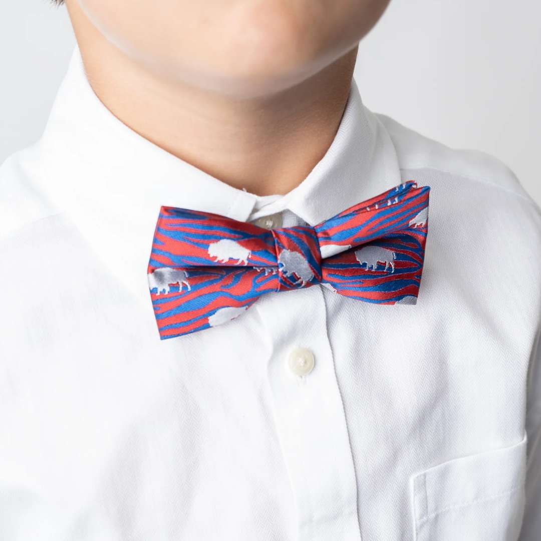 Buffalo Tie Red and Blue Zebra