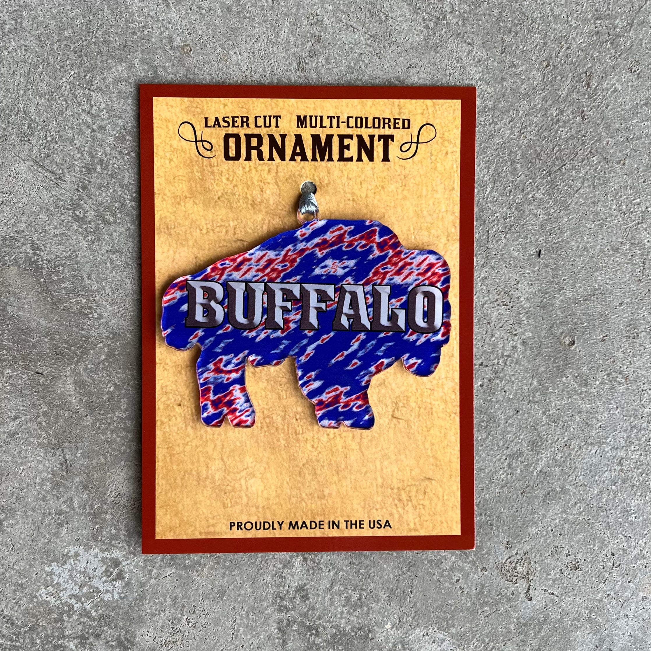 Ornament: Buffalo Red Blue