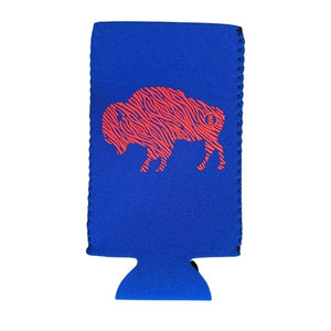 Red Stripe Buffalo Skinny Can Koozie - Traveling Growler