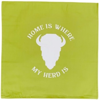 Home Is Where My Herd Is Pillow (Lime Green)