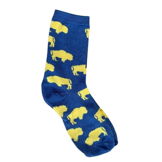 Socks: Buffalo (Blue/Yellow)
