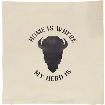 Home Is Where My Herd Is Pillow (White)