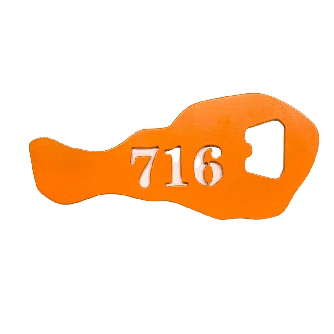 Buffalo Brew Fab Metal Magnet: Chicken Wing Bottle Opener