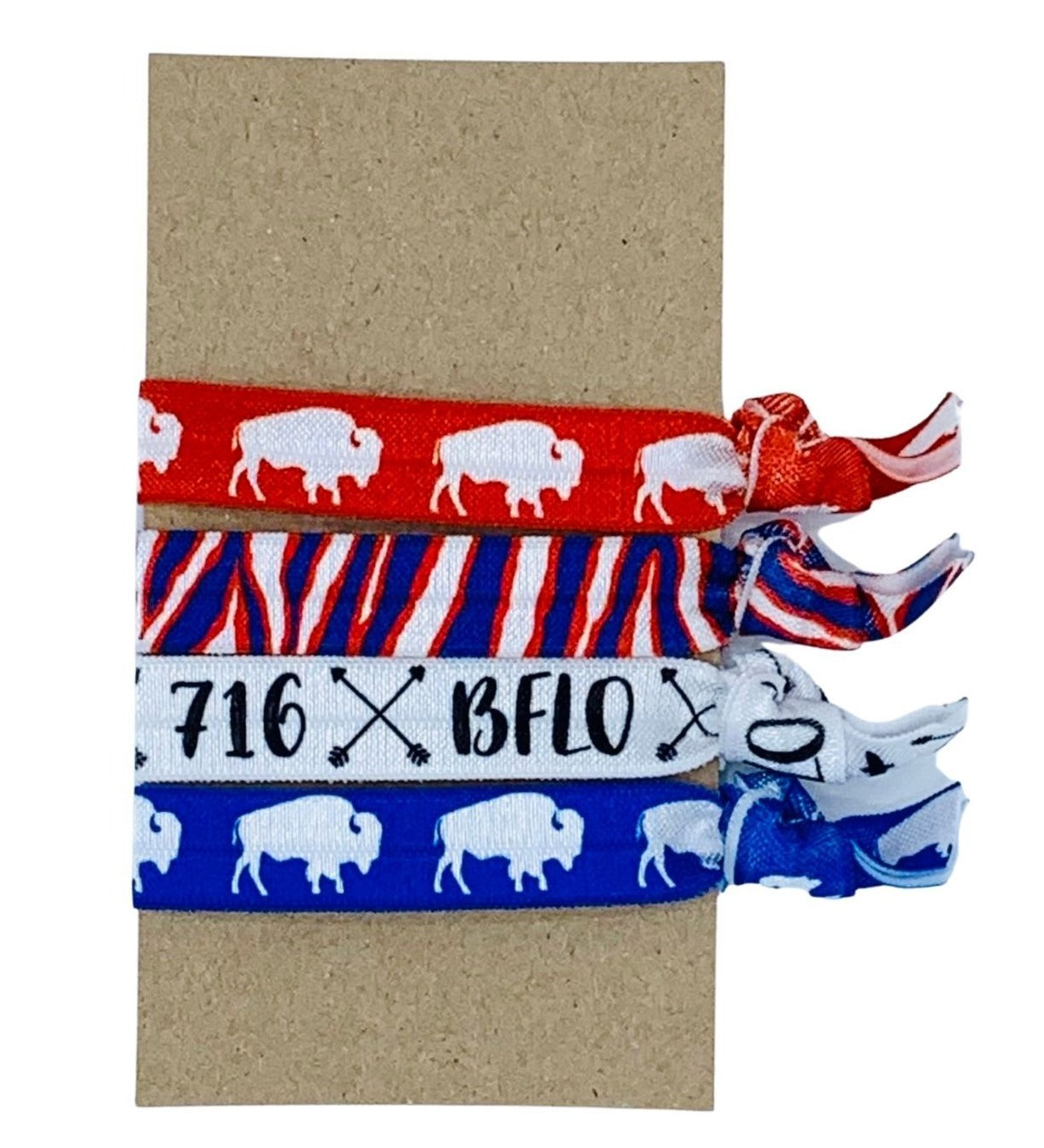 Hair Tie Bracelets Go Buffalo Blue/Red