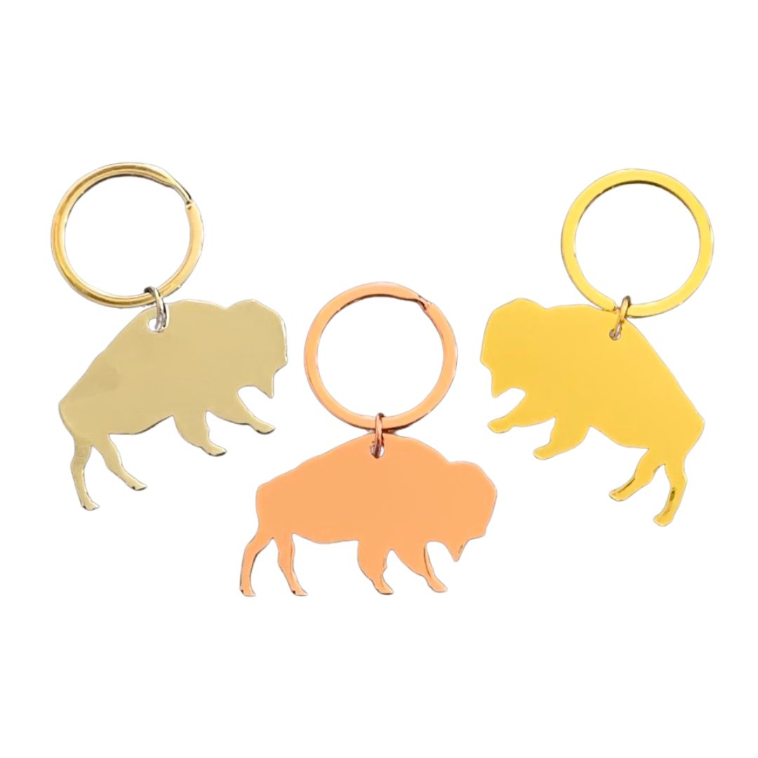 Key Chain: Metal Buffalo