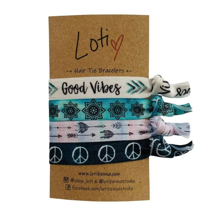 Hair Tie Bracelets (Good Vibes)