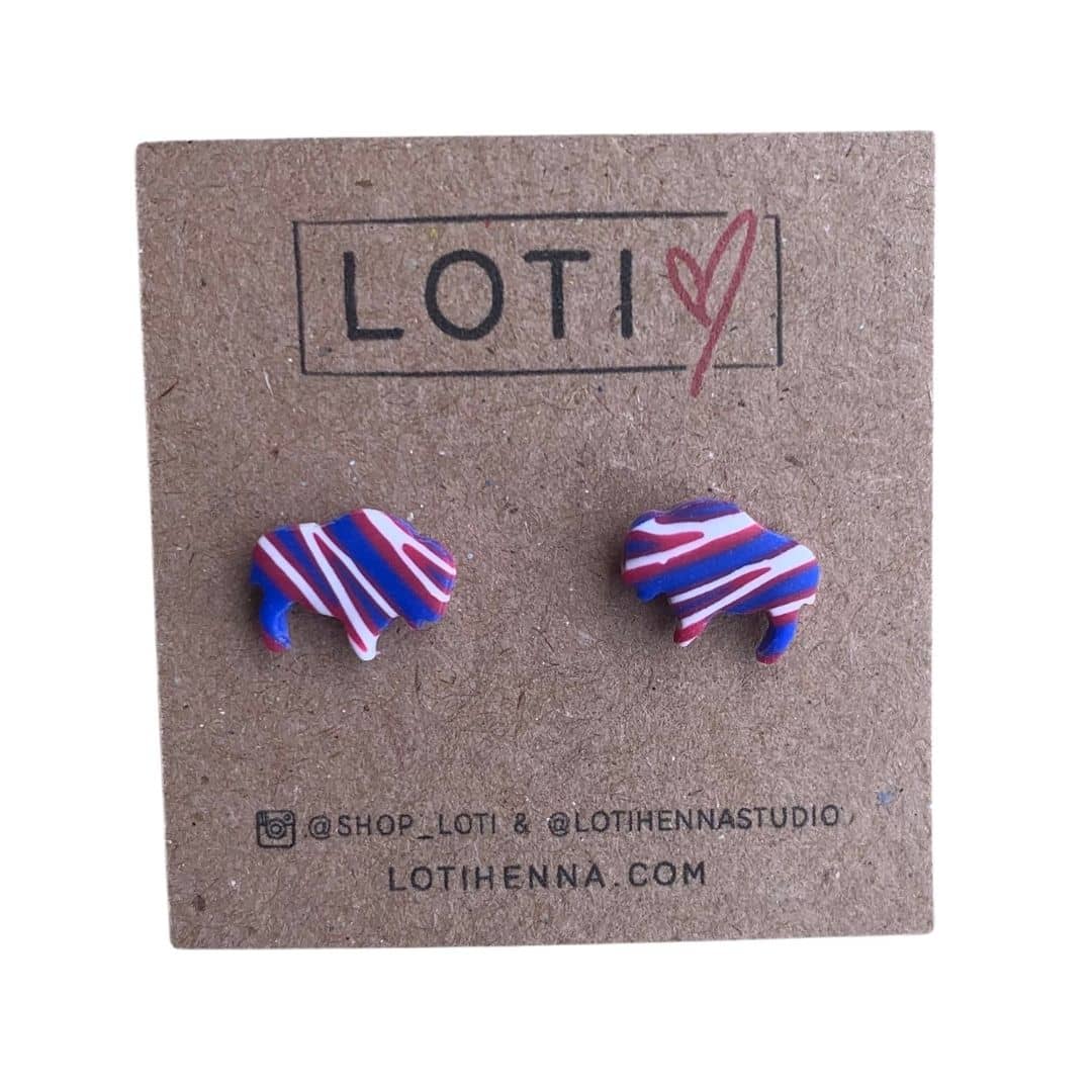 Buffalo Polymer Clay Earrings