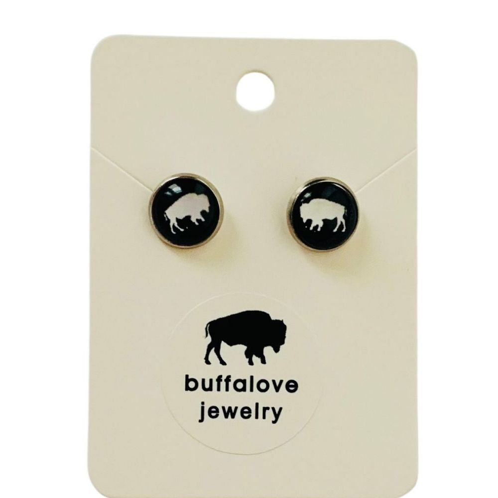 Buffalo Earrings (Black/White)