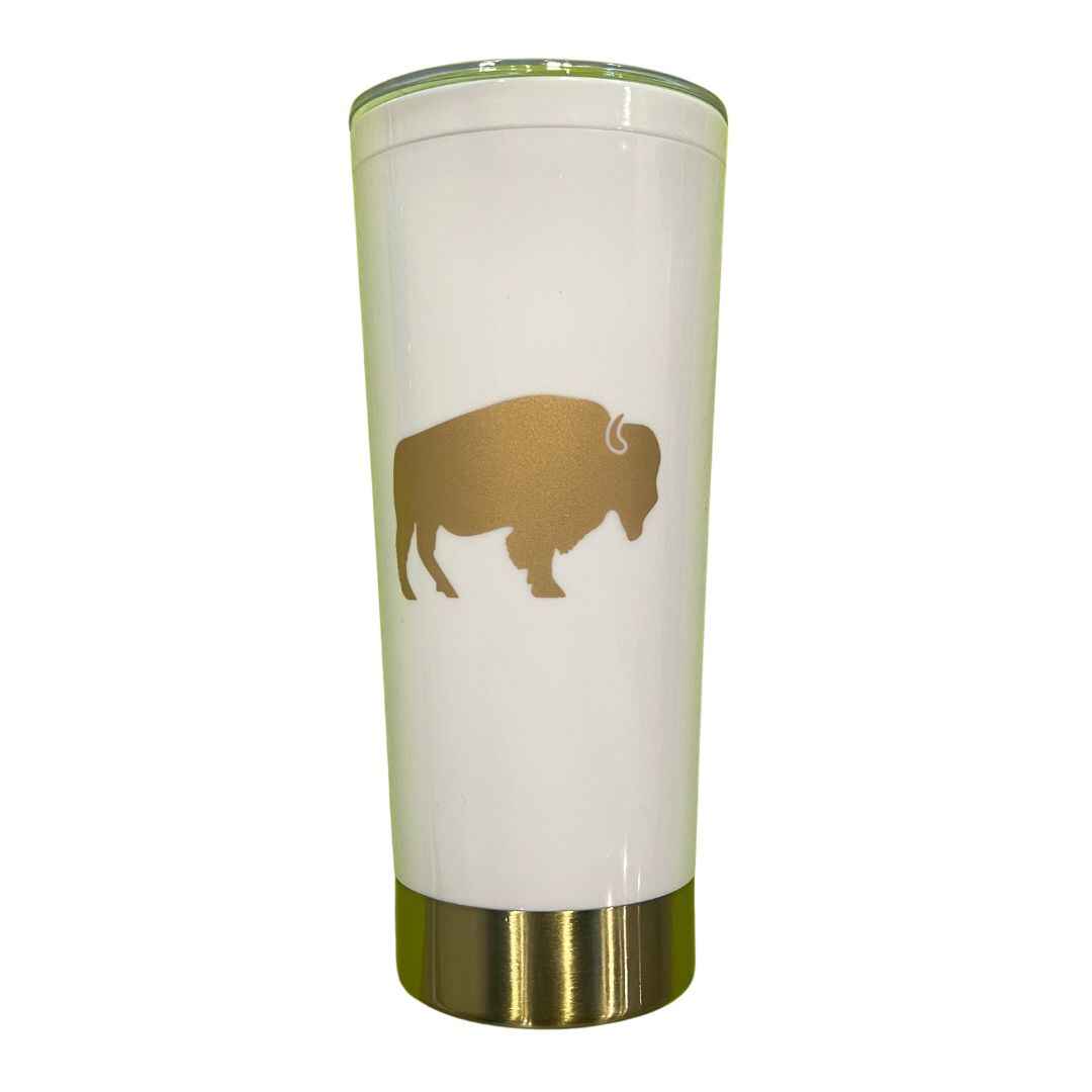 Tumbler: Buffalo Hot/Cold (White/Gold)